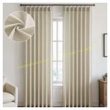 Jainmy Pinch Pleated Linen Curtains 94" 2
