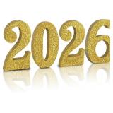 TONIFUL 4" 2026 Gold Table Centerpiece Sign