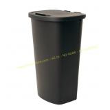 Trash Can 11 Gal Plastic Lift Top, Black