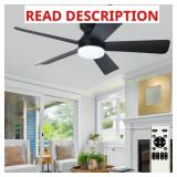 Depuley 42-Inch Ceiling Fan with Light, Black