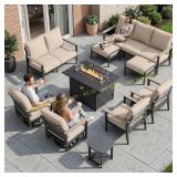 Aluminum Outdoor 10-Piece Set with Cushions