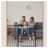 3? FURDEAR Extra Wide Baby Gate Walk-Thru Black