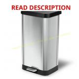 20 Gal Stainless Steel Step Can with Lid dented