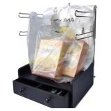 Shopping Bag Holder with Wooden Drawer Base