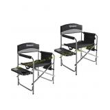 KingCamp Padded Folding Chair w/Table, 2 Pack