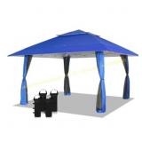 13x13 Outdoor Pop Up Gazebo with Netting Blue
