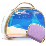 Holographic Clutch Tote Bag, Iridescent Purse