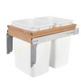 Rev-A-Shelf Double Pullout Trash 35 qt, White