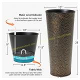Worth 2 Pack 28" Metal Planter with Pot