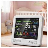 16-in-1 Indoor Air Monitor: CO2/PM/Temp