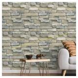 4 UMIGGEE Brown Stone Peel & Stick Wallpaper
