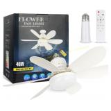 Socket Fan Light, 20.5in Dimmable Fan + Remote