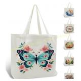 4ct Assorted Paint by Numbers Tote Bag 17.7x13.4 i