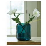 Inisland 8-in. Green Glass Cylinder Vase