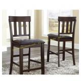 Haddigan Brown/Black Faux Leather Bar Stool
