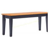 Boraam 36536 Shaker Bench, Black/Oak