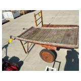 Wooden wheel barrow cart