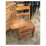 Wooden school desk