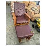 Rocker-glider with ottoman