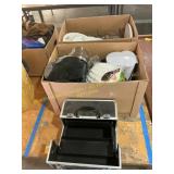 Assorted dishes, coffee maker, organizer