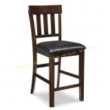 Haddigan Brown/Black Faux Leather Bar Stool