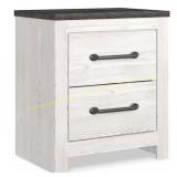 Gerridan White/Gray 2-Drawer Nightstand