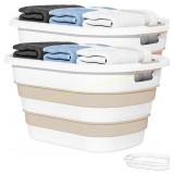 OOAMBB 43L Collapsible Laundry Basket 2P