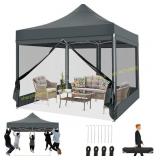 COBIZI 10x10 Pop Up Canopy Tent, Gray