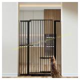 COMOMY 55.1" Extra Tall Pet Gate, Black