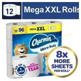 Charmin Ultra Soft Toilet Paper, 12 Mega Rolls
