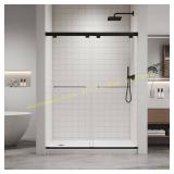 60in L alcove shower kit with sliding door