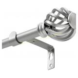 Luvenia Silver Curtain Rods, 28 48 in