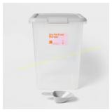 2ct Pet Food Storage Tub with Scoop missing lid