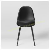 Copley Dining Chairs, Faux Leather, Black
