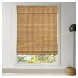 LazBlinds Bamboo Roman Shades, 25.5"W x 64"H