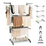 BN-LINK 4-Tier Clothes Drying Rack, Gray