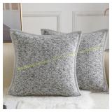 YAERTUN 2-Pack Tie-Dye Chenille Pillow Covers