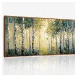TOARTi Birch Tree Framed Canvas Wall Art 20x40