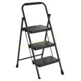 NEWBULIG 3 Step Ladder with Safety Lock, Black
