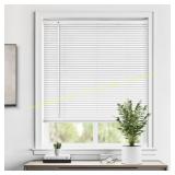 LazBlinds Cordless 1" Vinyl Mini Blinds, White