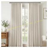 Beige 2 Panels Blackout Curtains 37X84in
