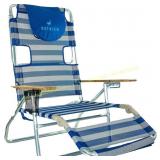 Ostrich 3N1 Beach Recliner Chair Blue Stripe