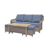 allen + roth Grand Haven 4-Piece Wicker Sofa Set