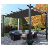 Veikou 16 ft W x 12 ft D Aluminum Pergola