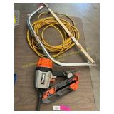 Nail gun, elec cord, saw