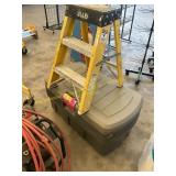 Step Ladder, plastic tote
