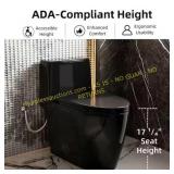 1 piece black toilet
