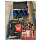 Hole saws, drill bit set