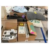 Door knobs, throw pillows, kitchen ware