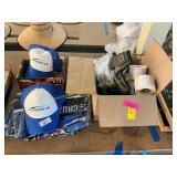 Hand warmers, hats, flags, pricing guns